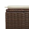 vidaXL 7-tlg. Garten-Sofagarnitur mit Kissen Braun Poly Rattan