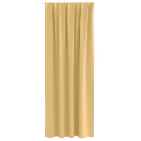 vidaXL Verdunkelungs-Vorh&auml;nge mit Ringen 2 pcs Beige 260 x 140 cm