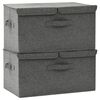 vidaXL Aufbewahrungsboxen 2 Stk. Stoff 50x30x25 cm Anthrazit