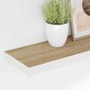 vidaXL Schweberegal Eichen-Optik und Wei&szlig; 120x23,5x3,8 cm MDF
