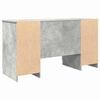 vidaXL Schreibtisch mit Regal Betongrau 140 x 49 x 76 cm Holzwerkstoff