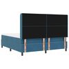 vidaXL Boxspringbett mit Kopfteil Blau 180 x 200 cm Samt