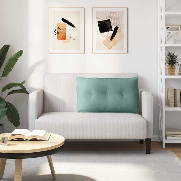 vidaXL R&uuml;ckenkissen Meergr&uuml;n 80 x 50 cm Cordstoff