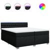 vidaXL Boxspringbett mit Matratze Schwarz 200x200 cm Stoff