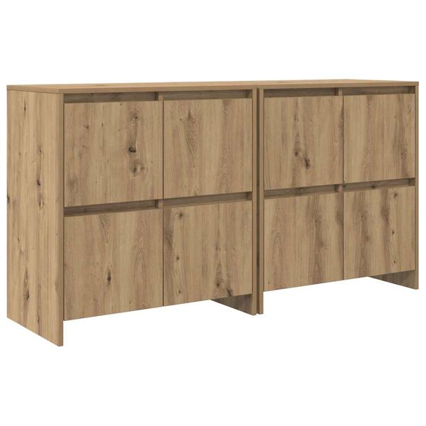 vidaXL Sideboards 2 pcs Artisan-Eiche 70 x 41 x 75 cm Holzwerkstoff