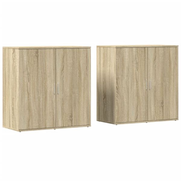 vidaXL Sideboards 2 Stk. Sonoma-Eiche 79x38x80 cm Holzwerkstoff