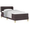 vidaXL Boxspringbett mit Kopfteil Dunkelbraun 100 x 200 cm Stoff