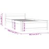 vidaXL Massivholzbett ohne Matratze Honigbraun 75x190 cm