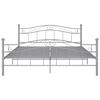 vidaXL Bett Grau Metall 180x200 cm