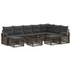 vidaXL Gartensofa-set 10 pcs Grau Poly-Rattan