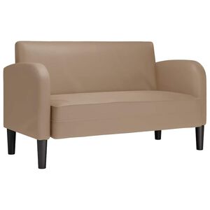 vidaXL Zweisitzer-Sofa Cappuccino-Braun 110 cm Kunstleder
