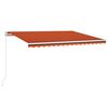 vidaXL Markise Manuell Einziehbar 400x350 cm Orange und Braun