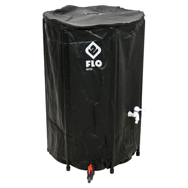 FLO Regentonne Faltbar 250 L Schwarz