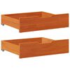 vidaXL Bettschubladen 2 Stk. Wachsbraun 75x55x17 cm Massivholz Kiefer