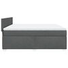 vidaXL Boxspringbett mit Matratze Dunkelgrau 180x200 cm Stoff