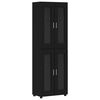 vidaXL Highboard mit Regal Schwarz 60 x 35 x 182 cm Holzwerkstoff