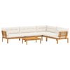 vidaXL 5 St&uuml;ck Garten Pallet Sofa Einheiten Massivholz Akazie Natur