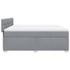 vidaXL Boxspringbett mit Matratze Hellgrau 180x200 cm Stoff