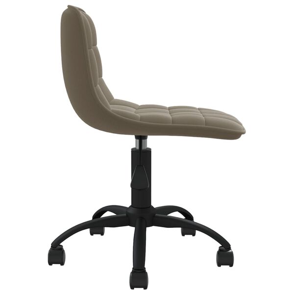 vidaXL Esszimmerst&uuml;hle 4 Stk. Drehbar Hellgrau Samt