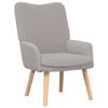 vidaXL Sessel Hellgrau 63 x 67 x 94 cm Schafstoff und Sperrholz