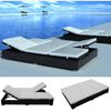 vidaXL Outdoor-Lounge-Bett mit Auflagen Poly Rattan Schwarz