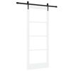 vidaXL Schiebet&uuml;r ORKDAL Wei&szlig; 83 x 202 cm Massivholz Kiefer und Glas
