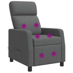 vidaXL Massage Relaxsessel Dunkelgrau Stoff