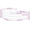 vidaXL Boxspringbett mit Matratze Dunkelbraun 160 x 200 cm Stoff
