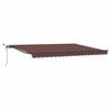 vidaXL Markise Automatisch mit LEDs Weinrot 450x300 cm