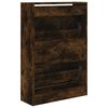vidaXL Schuhschrank Räuchereiche 60x21x87,5 cm Holzwerkstoff