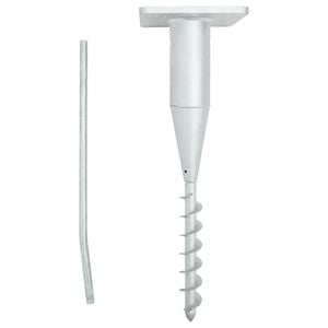 vidaXL Bodenh&uuml;lse f&uuml;r Sonnenschirm mit Stange 16x16x52 cm Stahl