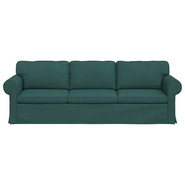 vidaXL Sofa Dunkelgr&uuml;n Gesamtabmessungen: 245 x 82 x 80 cm (B x T x H)