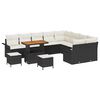 vidaXL Gartensofa-set 12 stk. Schwarz Poly-Rattan