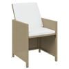 vidaXL 11-tlg. Garten-Essgruppe mit Kissen Poly Rattan Beige