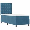 vidaXL Boxspringbett mit Matratze Dunkelblau 80 x 200 cm Stoff