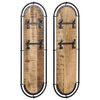 vidaXL Wandgarderoben mit 4 Haken 2 Stk. Raues Mangoholz