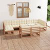 vidaXL 9-tlg Garten-Lounge-Set mit Kissen Honigbraun Massivholz Kiefer