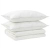 vidaXL Bettdecke und Kissen Set 3 stk. 240x260 cm Sommer 140 GSM Wolle