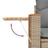 vidaXL 9-tlg. Garten-Sofagarnitur mit Kissen Beige Poly Rattan Akazie