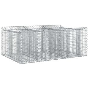 vidaXL Gabionen-Hochbeet Silber