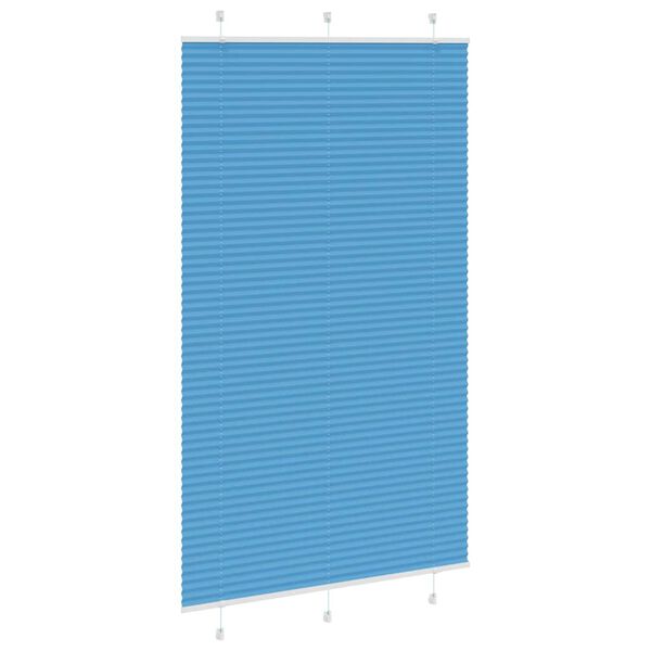 vidaXL Plissee Blau 120x200 cm Stoffbreite 119,4 cm Polyester