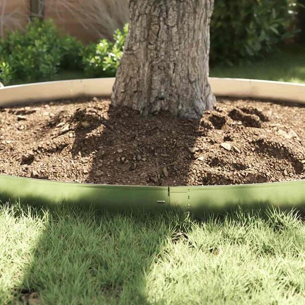 vidaxl Raseneinfassung 10 pcs Grau 14 x 100 cm Stahl