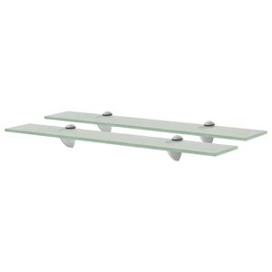vidaXL Schweberegale 2 Stk. Glas 60x20 cm 8 mm