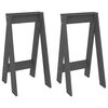 vidaXL Hocker 2 Stk. Grau 40x40x75 cm Massivholz Kiefer