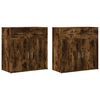 vidaXL Sideboards 2 Stk. Räuchereiche 79x38x80 cm Holzwerkstoff