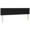 vidaXL Kopfteile Schwarz 180x5x78/88 cm Stoff