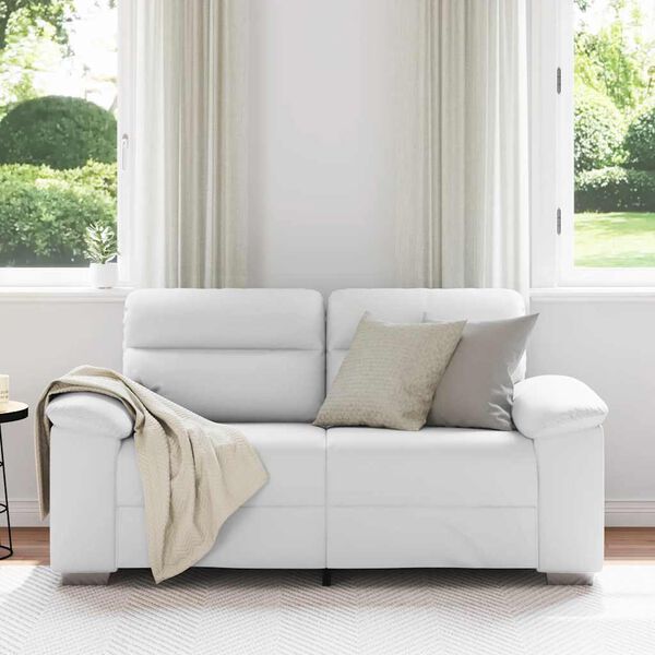 vidaXL 2-Sitzer-Sofa Wei&szlig; 160x81x84 cm Kunstleder