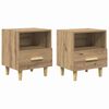 vidaXL Nachttisch 2 stk. Artisan-Eiche 40 x 35 x 47 cm Holzwerkstoff