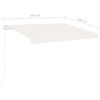 vidaXL Markise Manuell Einziehbar mit LED 300x250 cm Creme