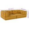 vidaXL 2-Sitzer-Modulsofa Gelb 140x70x36 cm Stoff